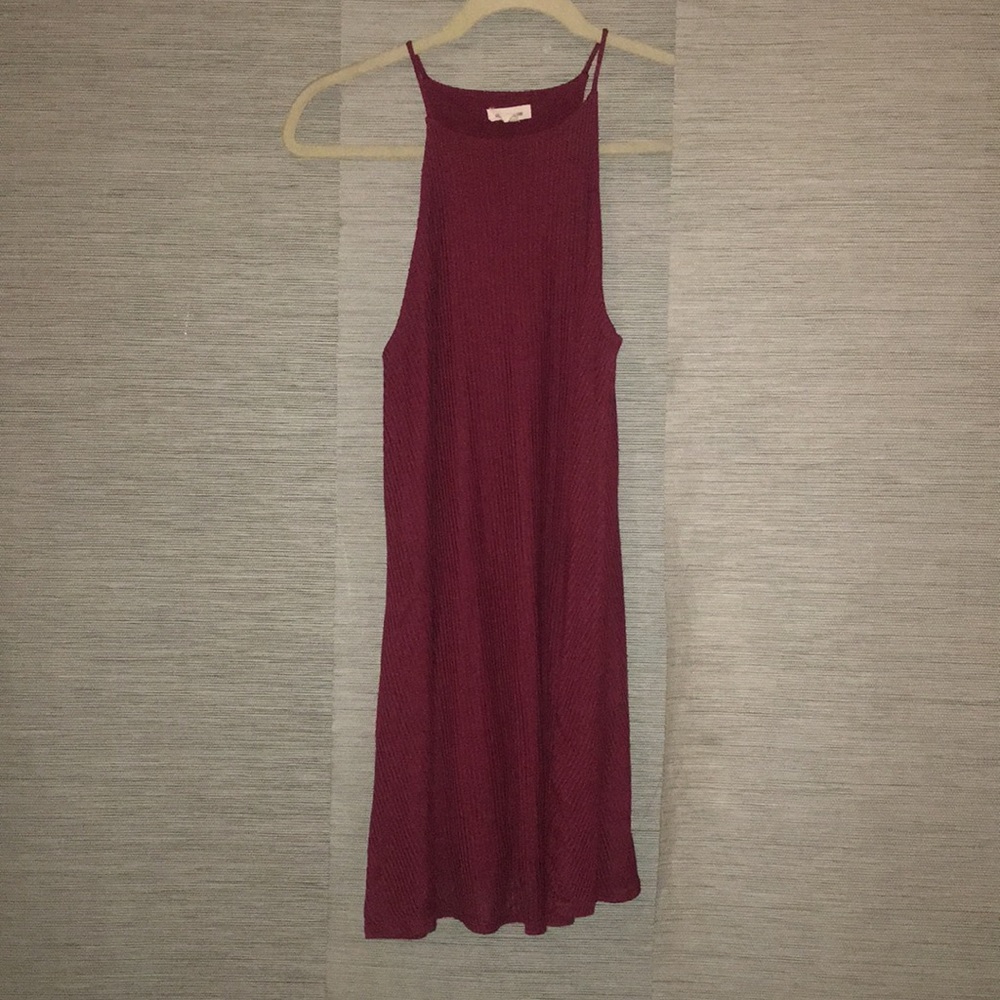 Silence + Noise Burgundy Sleeveless Dress Small